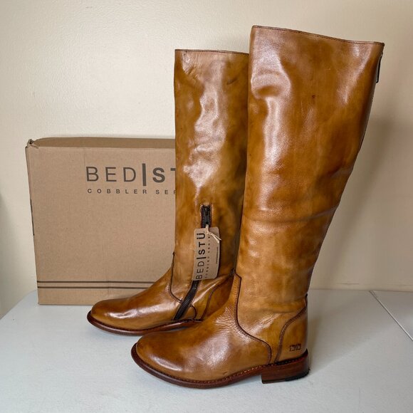 BED STU Tess Distressed Leather Riding Boots BedStu Size 8.5 - Picture 16 of 16